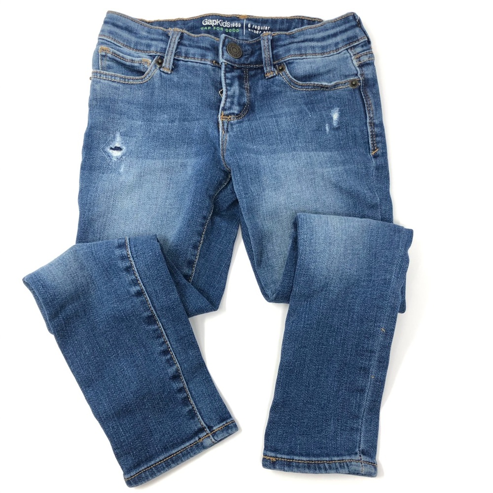 Gap Kids Girls Distressed Jeans Sz 6